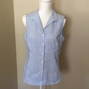 JONES NEW YORK Tailored striped button up shirt